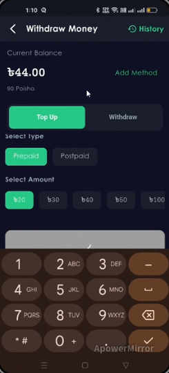 QikEarn Wallet — Withdraw Money Screen